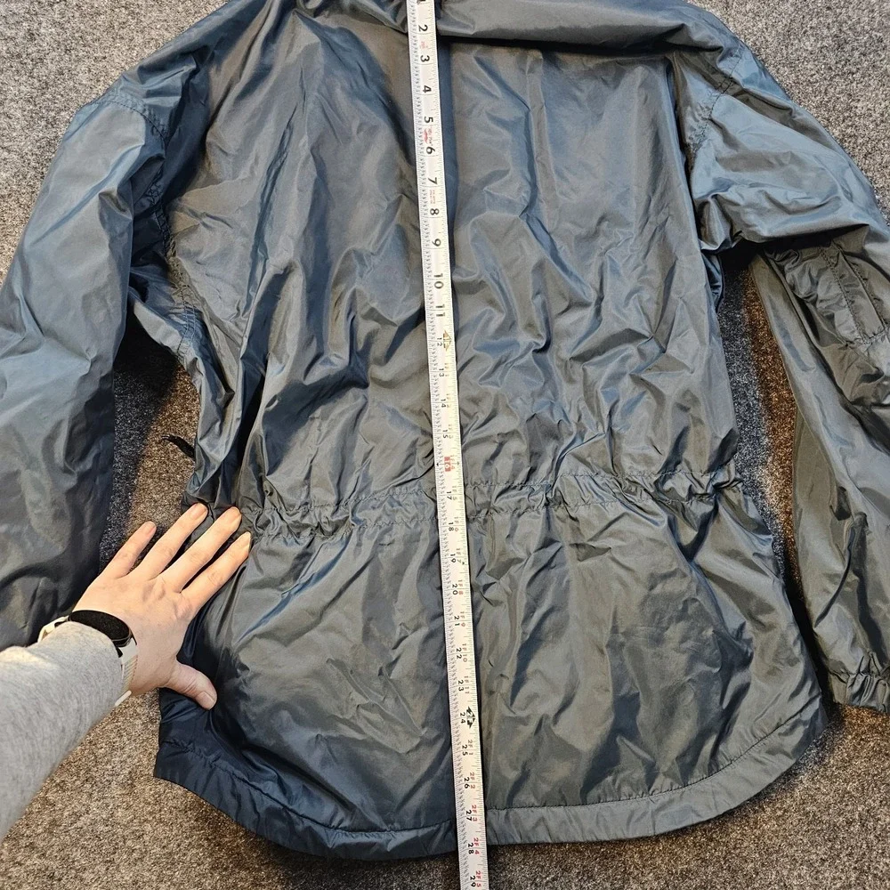 Columbia Sportswear Y2K Womens‎ M Fleece Lined Windbreaker Jacket Green Cinch